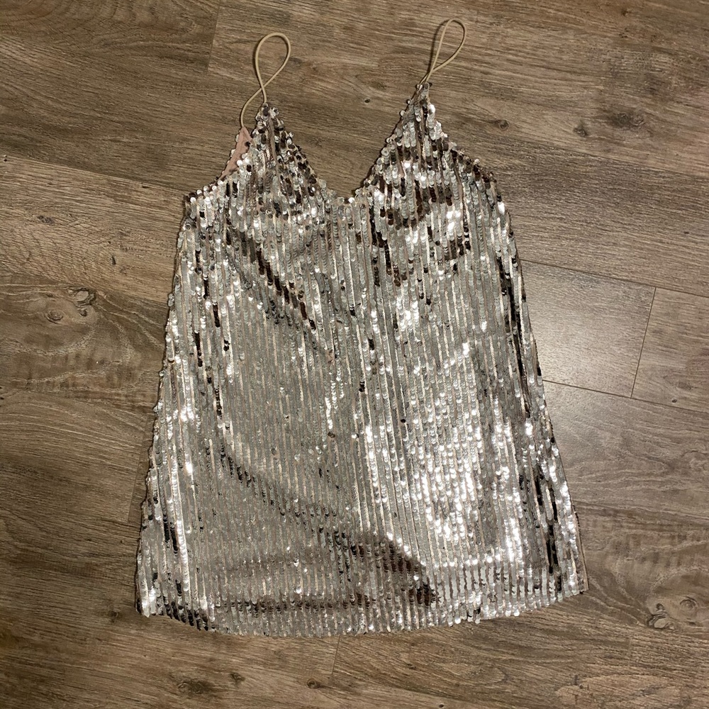 PRINCESS POLLY Sequin Slip Dress